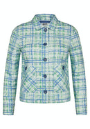 Street Café Check Jacket - Saphire Blue