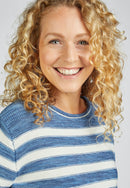 Indigo Love Stripe Jumper - Dark Jeans