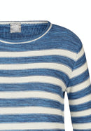 Indigo Love Stripe Jumper - Dark Jeans