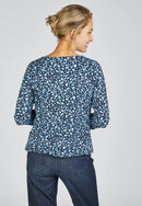 INDIGO LOVE 3/4 SLEEVE TOP - Marine