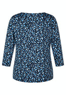 INDIGO LOVE 3/4 SLEEVE TOP - Marine