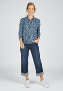 Indigo Love Print Polo Shirt - Marine