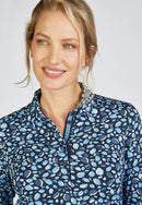 Indigo Love Print Polo Shirt - Marine