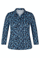 Indigo Love Print Polo Shirt - Marine