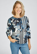 Indigo Love Print T-Shirt - Marine