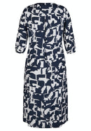 Rabe Street Cafe Print Dress - Marine