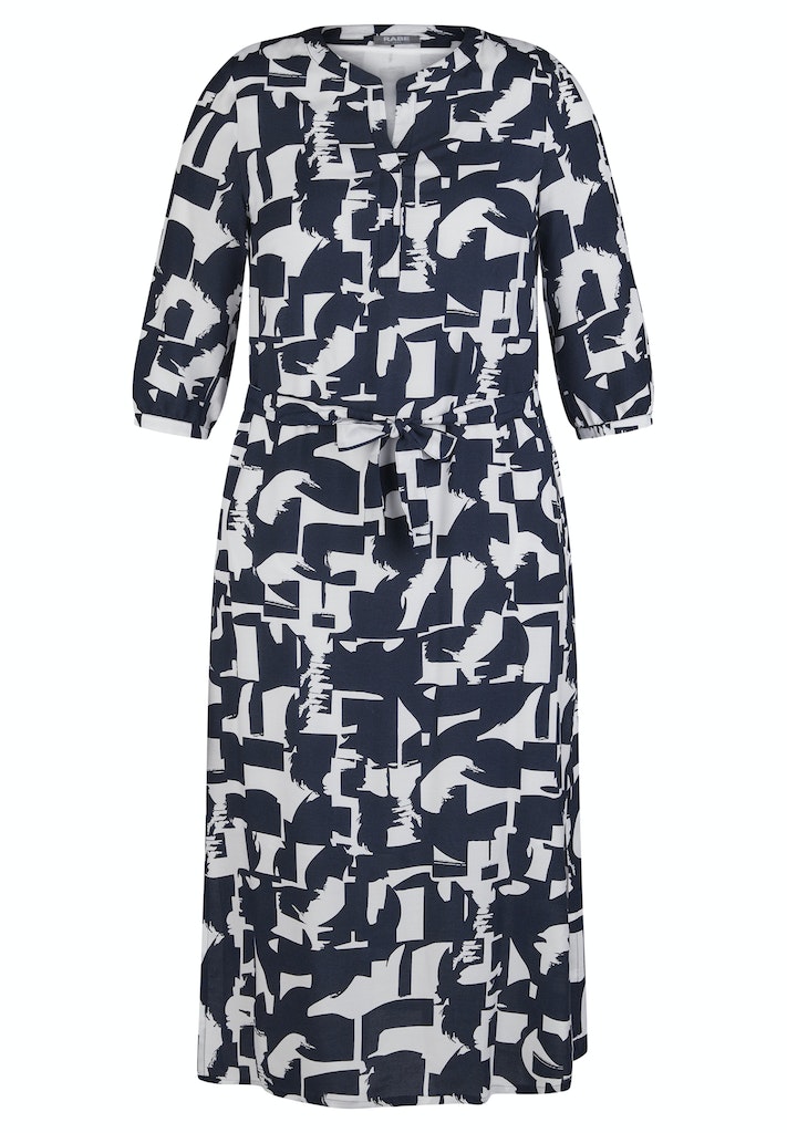 Rabe Street Cafe Print Dress - Marine