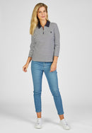 Street Café Stripe Polo Shirt - Marine