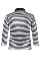 Street Café Stripe Polo Shirt - Marine