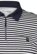 Street Café Stripe Polo Shirt - Marine