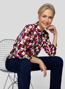 Autumn Leaves Print T-Shirt - Ruby