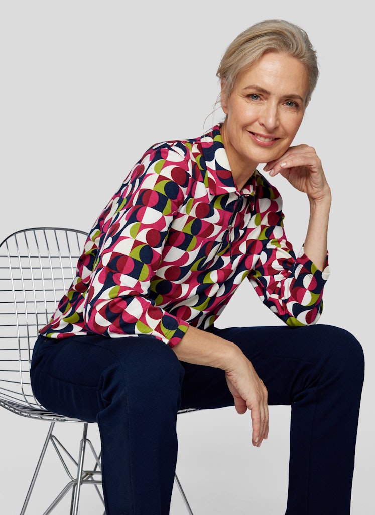 Autumn Leaves Print T-Shirt - Ruby