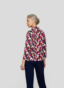 Autumn Leaves Print T-Shirt - Ruby