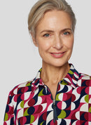 Autumn Leaves Print T-Shirt - Ruby