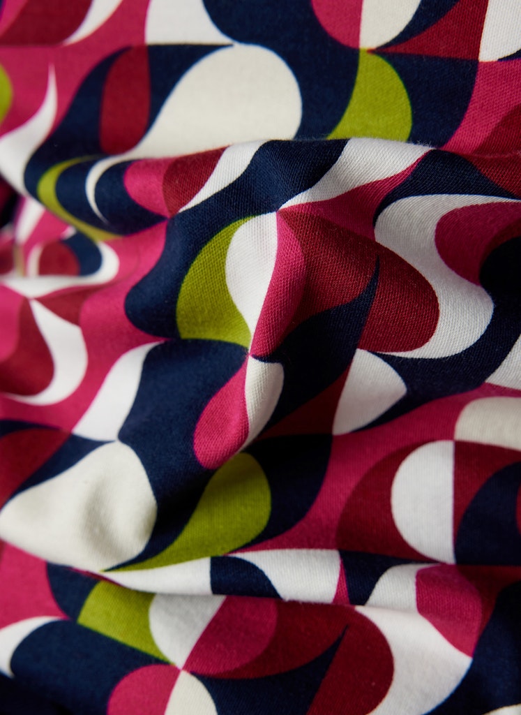 Autumn Leaves Print T-Shirt - Ruby