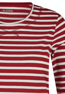 Autumn Leaves Stripe T-Shirt - Garnet