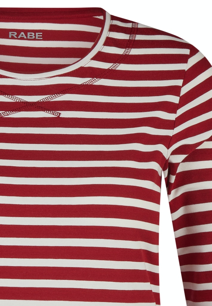 Autumn Leaves Stripe T-Shirt - Garnet