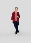 Autumn Leaves Stripe T-Shirt - Garnet