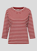 Autumn Leaves Stripe T-Shirt - Garnet
