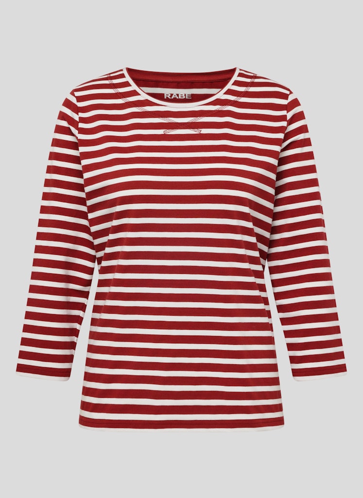 Autumn Leaves Stripe T-Shirt - Garnet
