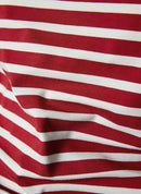 Autumn Leaves Stripe T-Shirt - Garnet