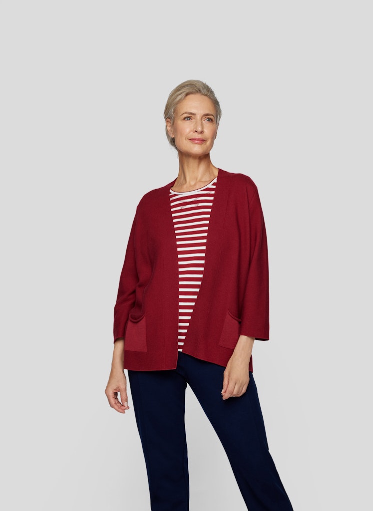 Autumn Leaves Cardigan - Garnet