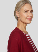 Autumn Leaves Cardigan - Garnet