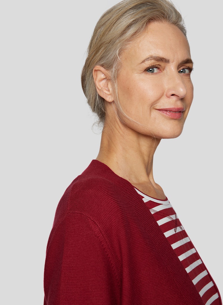 Autumn Leaves Cardigan - Garnet