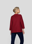 Autumn Leaves Cardigan - Garnet