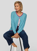 KNIT JACKET - Peacock Blue