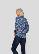 Scandic Vibes Print Blouse - Pacific