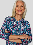 Scandic Vibes Print Blouse - Pacific