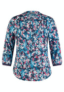 Scandic Vibes Print Blouse - Pacific