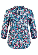 Scandic Vibes Print Blouse - Pacific