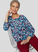 FLOWER PRINT T SHIRT - Pacific