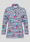 Scandic Vibes Stripe Polo Shirt - Pacific