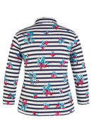 Scandic Vibes Stripe Polo Shirt - Pacific