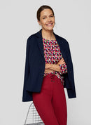 Autumn Leaves Print T-Shirt - Marine