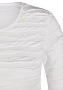 Powder Rose Ribbed T-Shirt - White