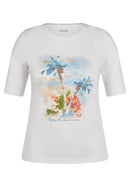 Coral Garden Front Print T-Shirt - White
