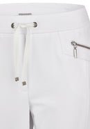Coral Garden Drawstring Waist Jogs - White