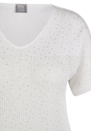 New Tropical V Neck Jumper - White