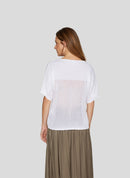 New Tropical V Neck Jumper - White