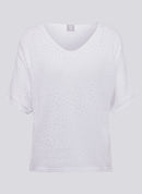 New Tropical V Neck Jumper - White