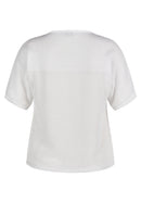 New Tropical V Neck Jumper - White