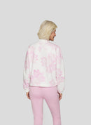 Powder Rose Floral Sweatshirt - White