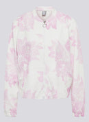 Powder Rose Floral Sweatshirt - White