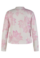 Powder Rose Floral Sweatshirt - White