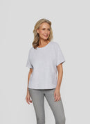 Sunny Side Side Print T-Shirt - Pearl Grey