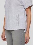 Sunny Side Side Print T-Shirt - Pearl Grey